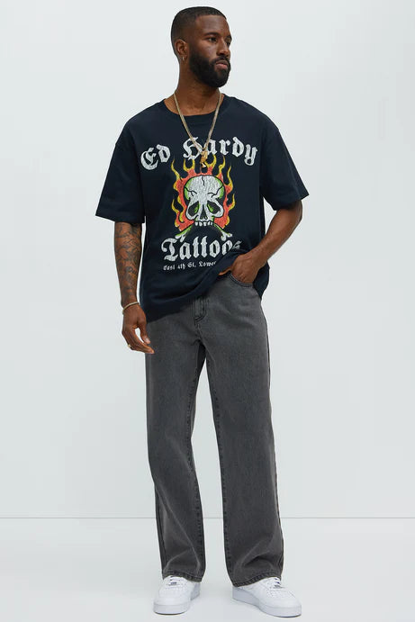 Ed Hardy Tattos Oversize Short Sleeve Tee