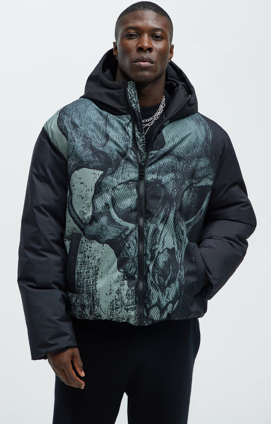 Fashion Nova Azrael Hooded Puffer Jacket